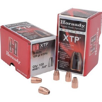 9mm 124gr HP/XTP Hornady #35571 100/bx