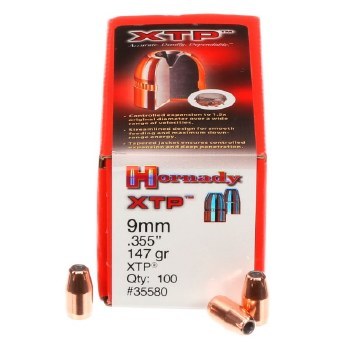 9mm 147gr HP/XTP Hornady #35580 100/bx