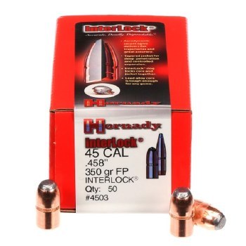 .458 Caliber 350gr FP Hornady #4503 50/bx
