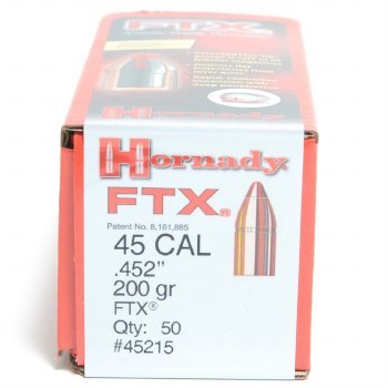 .45 Caliber 200gr FTX Hornady #45215 50/bx