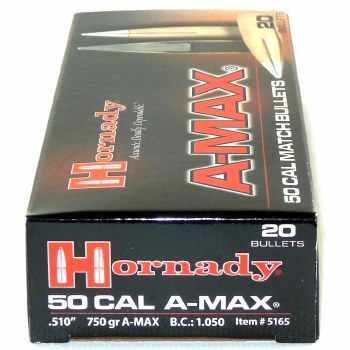 .50 Caliber 750gr AM Hornady #5165 20/bx