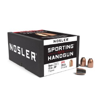 9mm 115gr JHP Nosler #44848 250/bx