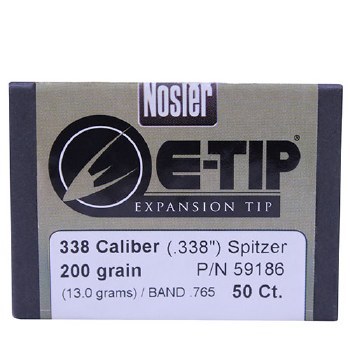 338cal 200gr ET Nosler #59186 50/bx