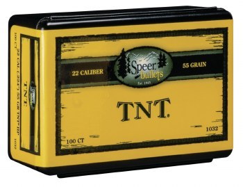 .22 Caliber 55gr TNT HP Speer #1032 100/bx