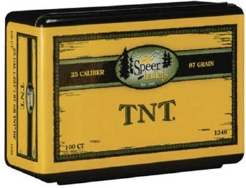 .25 Caliber 87gr TNT HP Speer #1246 100/bx