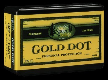 .38 Caliber 125gr GDHP Speer #4012 100/bx