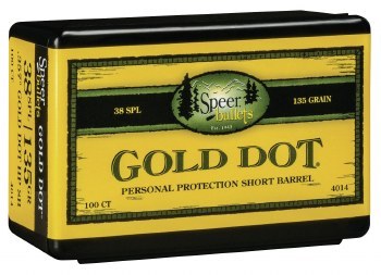 .38 Caliber 135gr GDHP Speer #4014 100/bx