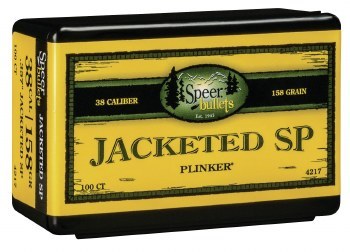 .38 Caliber 158gr JSP Speer #4217 100/bx