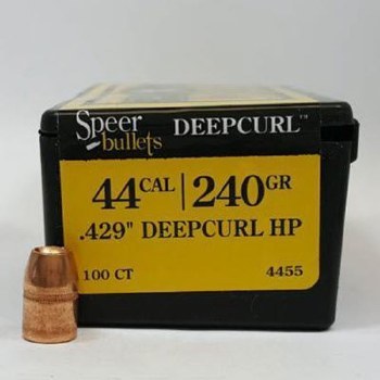 .44 Caliber 240gr HP Speer #4455 100/bx