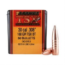 Barnes #30353 .30 Caliber 180gr TSX 50/bx