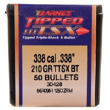 Barnes #30428 .338 Caliber 210gr TTSX 50/bx