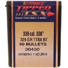 Barnes #30430 .338 Caliber 225gr TTSX 50/bx