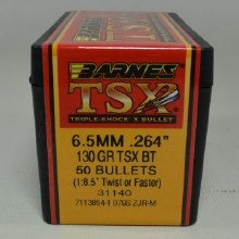 Barnes #31140 6.5mm 130gr TSX 50/bx