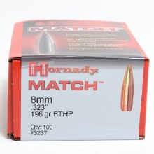 8mm 196gr BTHP Hornady #3237 100/bx