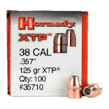 .38 Caliber 125gr HP/XTP Hornady #35710 100/bx