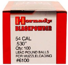 Hornady #6100 .530 Rd. Ball 100/bx