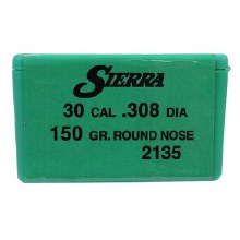 .30 Caliber 150gr RN Sierra #2135 100/bx