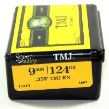 9mm 124gr TMJ RN Speer #3993 100/bx