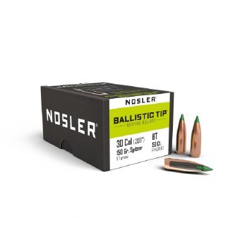 .30 Calber 150gr Spitzer Nosler #30150 50/bx