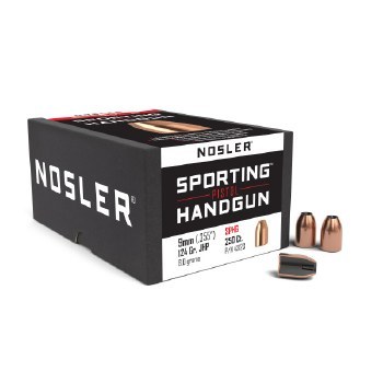 9mm 124gr JHP Nosler #43123 250/bx