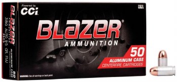 CCI BLAZER 380 ACP 95G FMJ ALUMINUM CASE