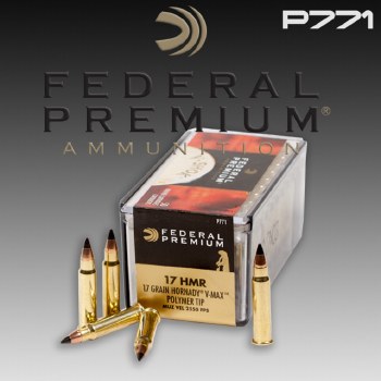 FEDERAL 17HMR 17G HORNADY VMAX 500CT