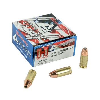 HORNADY AMERICAN GUNNER 9MM +P 124G XTP