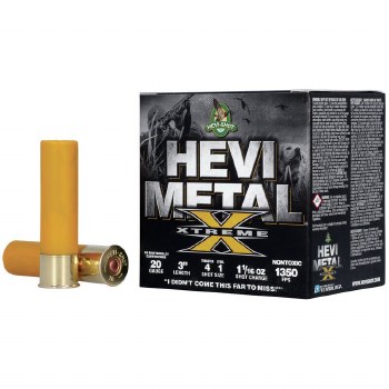 HEVI METAL XTREME 20G 3 1-1/16Z 1350FPS 4 TUNGSTEN & 1 STEEL
