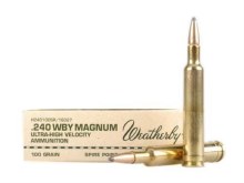 WEATHERBY 240 WBY MAG 100G SPITZER