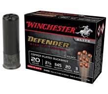 WINCHESTER DEFENDER 20G 2-3/4 3 BUCK COPPER PLATED