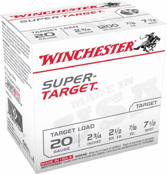 WINCHESTER SUPER TARGET 20G 2-3/4 7/8Z 1200FPS 7.5