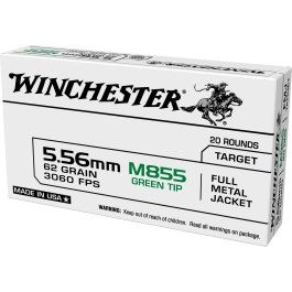 WINCHESTER 5.56 62G GREEN TIP 1000 COUNT