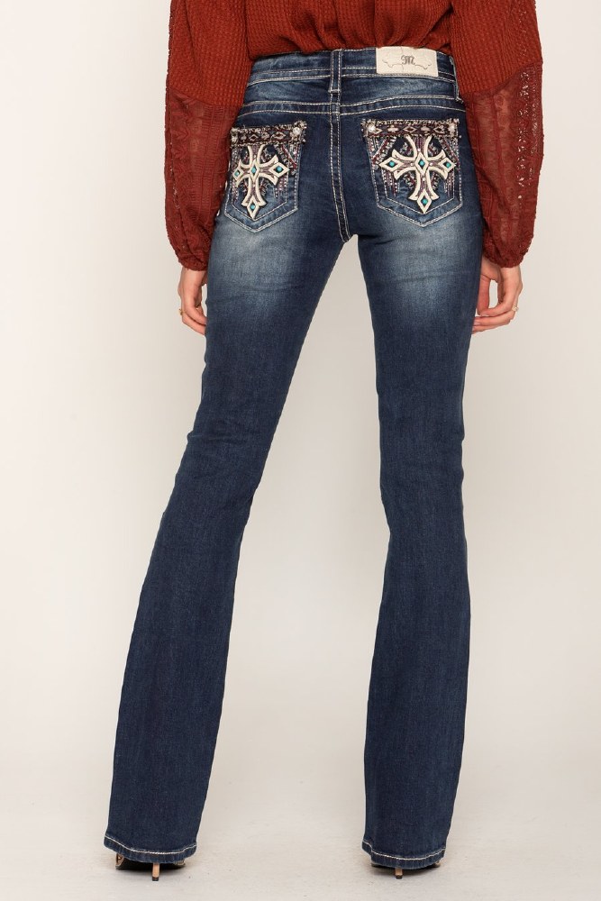 bootcut jeans with diamonds