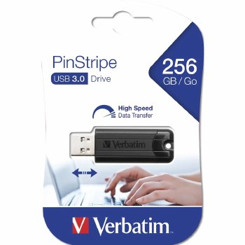 Verbatim 256GB PinStripe USB 3.0 Thumb Drive