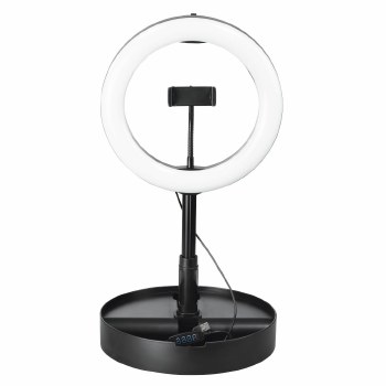 Hama SpotLight FoldUp 102 LED Ring Light for Smartphones, Foldable, 10.2"
