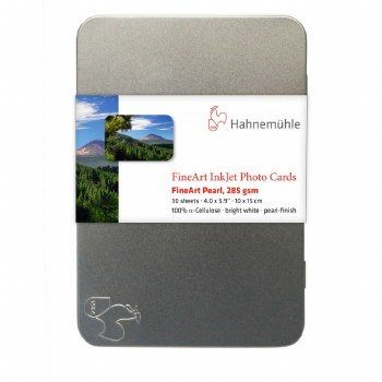Hahnemuhle FineArt Pearl 285gsm - 6x4" Photo Cards in Tin (30 Sheets)