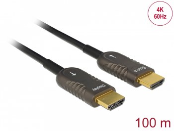 Delock Active Optical Cable HDMI-A male > HDMI-A male 4K 60 Hz 100 m