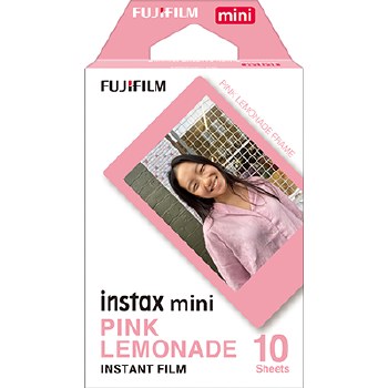 Fujifilm Instax Mini Colour Film with Pink Lemonade Border (10 Sheets)