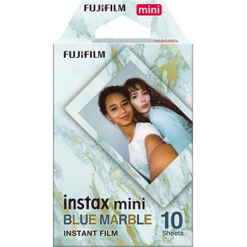 Fujifilm Instax Mini Colour Film with Blue Marble Border (10 Sheets)