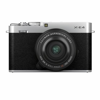 Fujifilm X-E4 Silver Camera with XF27mm WR Lens