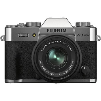 Fujifilm X-T30 Mark II Silver Camera with XC 15-45mm OIS PZ Lens