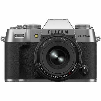 Fujifilm X-T50 Silver Camera with XF 16-50mm R LM WR Lens