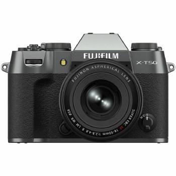 Fujifilm X-T50 Charcoal Silver Camera with XF 16-50mm R LM WR Lens