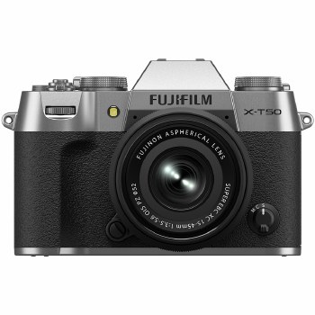 Fujifilm X-T50 Silver Camera with XC 15-45mm OIS PZ Lens
