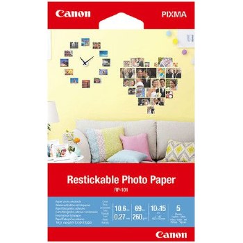 Canon RP-101 Restickable Photo Paper (4 x 6", 5 Sheets)