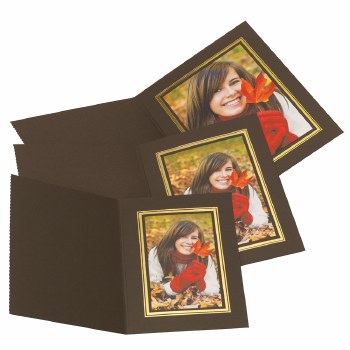 Kenro 6x9" / 15x23cm Brown Portrait Photo Folders