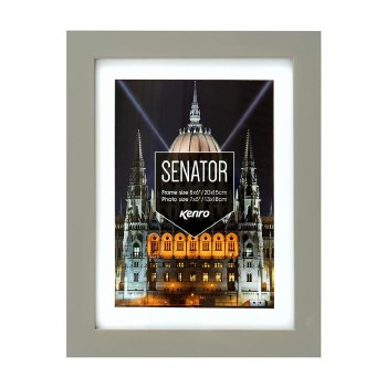 Kenro Senator Series Photo Frame (Gray) (Photo Size With Mount 6x4" / 10x15cm) (Frame Size 7x5" / 13x18cm)