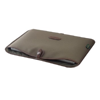 Billingham 13" Laptop Slip (Sage FibreNyte / Chocolate Leather)