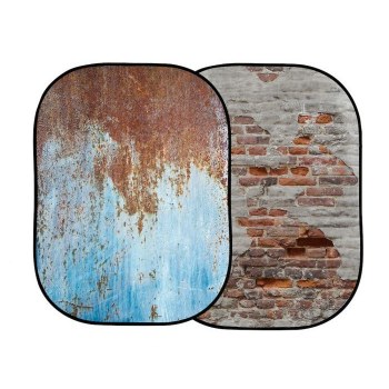 Lastolite LL LB5713 Urban Collapsible 1.5 x 2.1M Rusty Metal/Plaster Wall