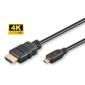 MicroConnect High Speed HDMI 2.0 A to HDMI Micro D 3.0m Cable, with Ethernet